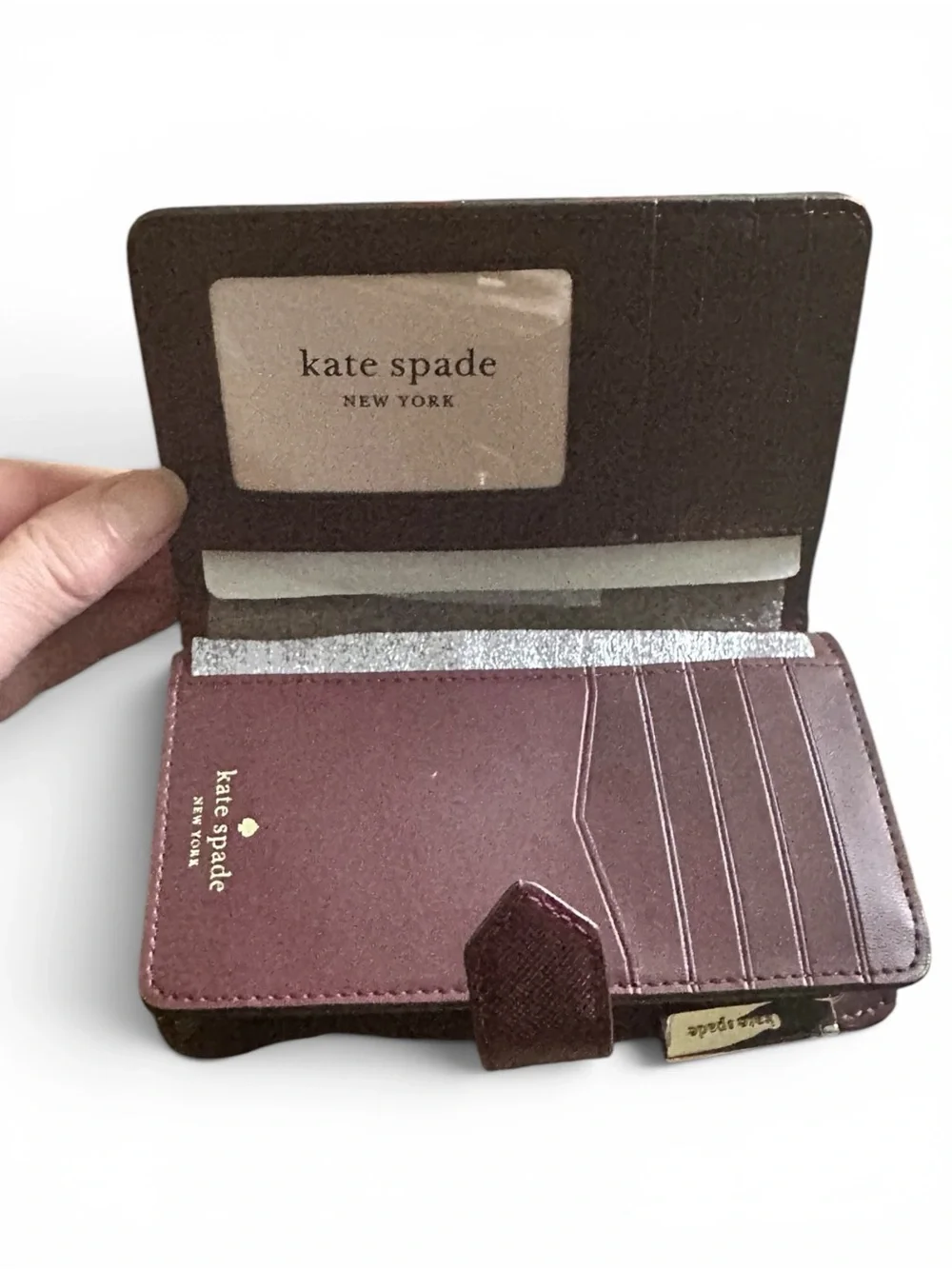 NWT Kate Spade Staci Colorblock Pink Berry Saffiano Wallet